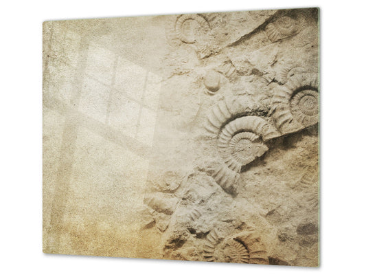 Planche à découper en verre trempé et couvre-cuisinièr; D10A Série Textures A: Sable