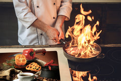 Tabla de cortar decorativa de cristal templado y cubre vitro D05 Serie Café: Café 94