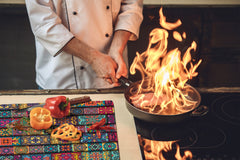 Chopping Board - Induction Cooktop Cover D14 Patterns and Mandalas Series: Tiles 4
