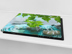 Tempered GLASS Kitchen Board – Impact & Scratch Resistant; D08 Nature Series: Stone 1