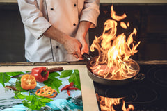 Tempered GLASS Kitchen Board – Impact & Scratch Resistant; D08 Nature Series: Stone 1