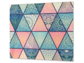 Planche à découper en verre trempé; D14 Patrons et Mandalas: Marocain 2