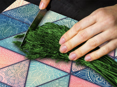 Cubre vitro resistente a golpes y arañazos - Tabla de cortar de vidrio templado - Encimera de trabajo D14 Diseños y mandalas: Marroco 2