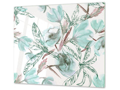 Tempered GLASS Cutting Board – Worktop saver D15 Drawings Series: Leaves 25