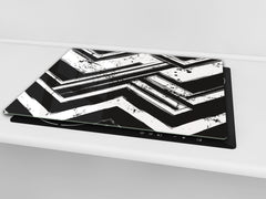 Chopping Board - Induction Cooktop Cover D14 Patterns and Mandalas Series: Gray 3