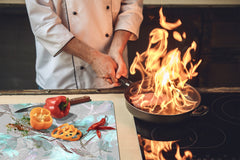 Tempered GLASS Cutting Board – Worktop saver D15 Drawings Series: Turquoise 2