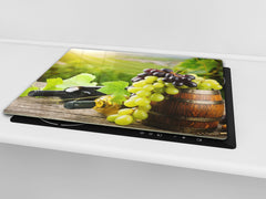 Couvre-plaques de cuisson en VERRE trempé; D07 Fruits et Légumes Vins 23