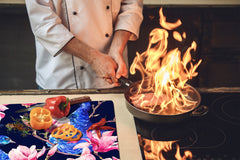 Tempered GLASS Cutting Board – Worktop saver D15 Drawings Series: Flower 26