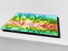 Tempered GLASS Cutting Board D01 Abstract Series: Dandelion 5