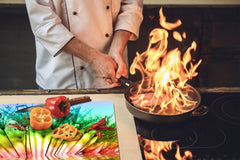 Tempered GLASS Cutting Board D01 Abstract Series: Dandelion 5