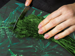 Chopping Board - Induction Cooktop Cover D14 Patterns and Mandalas Series: Ferns 1