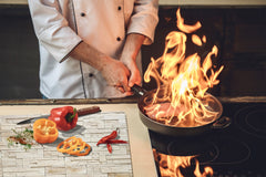 Tempered GLASS Kitchen Board – Impact & Scratch Resistant D10B Textures Series B: Stone 2