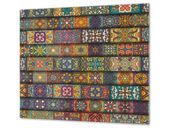 Chopping Board - Induction Cooktop Cover D14 Patterns and Mandalas Series: Tiles 3