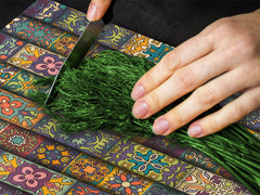 Chopping Board - Induction Cooktop Cover D14 Patterns and Mandalas Series: Tiles 3