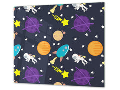 Tempered GLASS Cutting Board – Worktop saver D15 Drawings Series: Cosmos 5