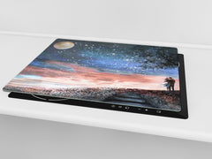 Glass Pastry Board 60D18: Sunset