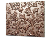 TEMPERED GLASS CHOPPING BOARD – Glass Cutting Board and Worktop Saver – Worktop protector; MEASURES: SINGLE: 60 x 52 cm (23,62” x 20,47”); DOUBLE: 30 x 52 cm (11,81” x 20,47”); D30 Decorative Surfaces Series: Vintage chocolate surface