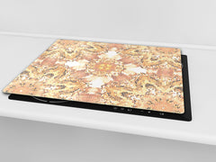 Chopping Board - Induction Cooktop Cover D14 Patterns and Mandalas Series: Moroccan 3