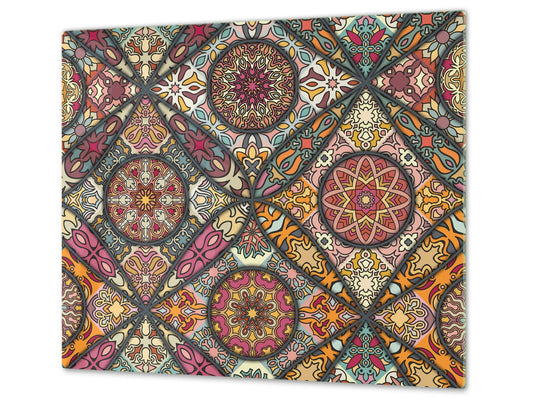 MOLTO GRANDE asse da cucina in VETRO temperato; Serie astratta DD14: Tiles 5