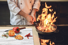 Tempered GLASS Kitchen Board – Impact & Scratch Resistant D10B Textures Series B: Wood 5