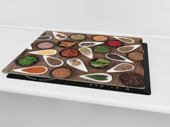 Glass Kitchen Board 60D03A: Mosaic from spices 1