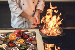 Glass Kitchen Board 60D03A: Mosaic from spices 1