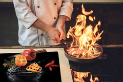 CUTTING BOARD and Cooktop Cover - Impact & Shatter Resistant Glass D02 Water Series: Water 2