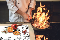 Glass Cutting Board and Worktop Saver D06 Flowers Series: Flower 5