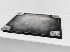 Tempered GLASS Kitchen Board – Impact & Scratch Resistant D10B Textures Series B: Steel 3