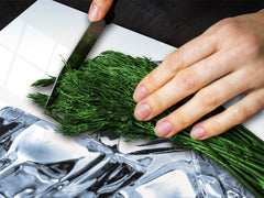 CUTTING BOARD and Cooktop Cover - Impact & Shatter Resistant Glass D02 Water Series: Ice cubes 12