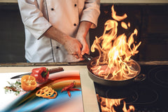 Planche à découper en verre trempé D01 Série Abstract: Spectral