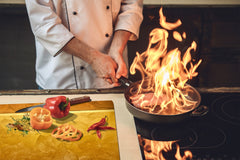 Tempered GLASS Kitchen Board – Impact & Scratch Resistant D10B Textures Series B: Texture 135