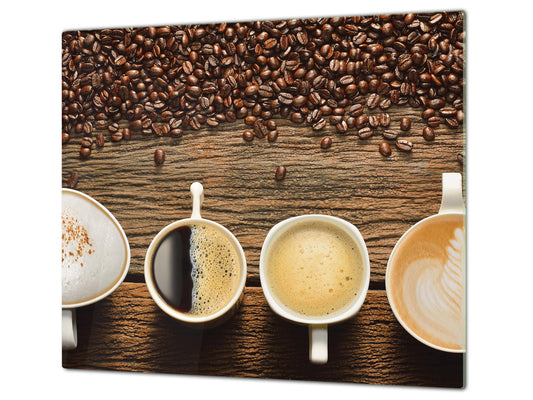Glass Kitchen Board 60D07: Types of coffee 2