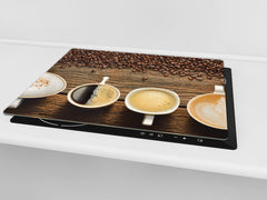 Glass Kitchen Board 60D07: Types of coffee 2