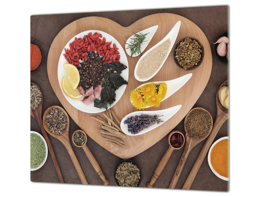 Glass Kitchen Board 60D03A: Heart of spices