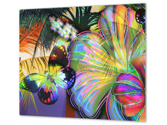 Tempered GLASS Cutting Board – Worktop saver D15 Drawings Series: Butterfly