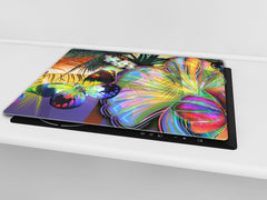 Tempered GLASS Cutting Board – Worktop saver D15 Drawings Series: Butterfly