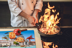 CUTTING BOARD and Cooktop Cover D11 Cities Series: city