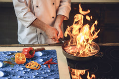 Tempered GLASS Cutting Board 60D10: Water drops 1