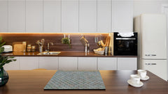 TEMPERED GLASS CHOPPING BOARD – Glass Cutting Board and Worktop Saver Textures and tiles 2 Series: Abstract fish scales