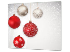 Schneidbrett aus Hartglas und schützende Arbeitsoberfläche; D20 Weihnachtsserie: Flitter