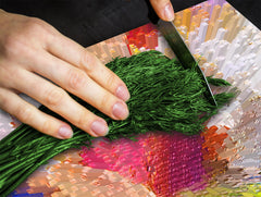 Induction Cooktop Cover –Shatter Resistant Glass Kitchen Board – Hob cover; MEASURES: SINGLE: 60 x 52 cm (23,62” x 20,47”); DOUBLE: 30 x 52 cm (11,81” x 20,47”); D32 Paintings Series: Digital flower painting