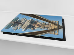 CUTTING BOARD and Cooktop Cover D11 Cities Series: bridge 1