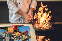 CUTTING BOARD and Cooktop Cover D11 Cities Series: bridge 1