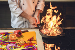 Placa de cocina de cristal 60D21: temática marroquí