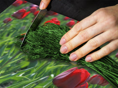Glass Cutting Board and Worktop Saver D06 Flowers Series: Tulips 3