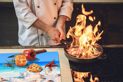 Worktop saver and Pastry Board 60D08: Shells on the beach 1