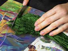 Tabla de cortar de vidrio resistente 60D05B: Arte moderno