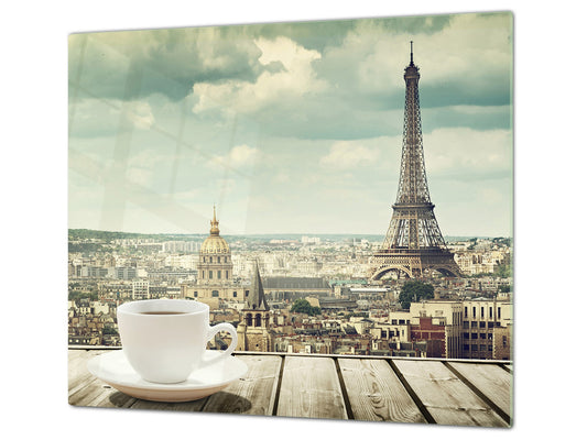 Glass Cutting Board and Worktop Saver 60D12: Coffee in Paris
