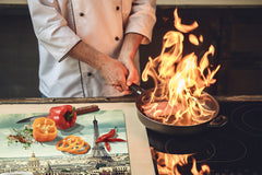 Glass Cutting Board and Worktop Saver 60D12: Coffee in Paris